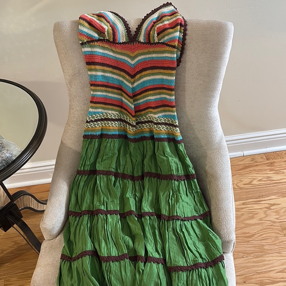 Striped Multicolor Knit Dress